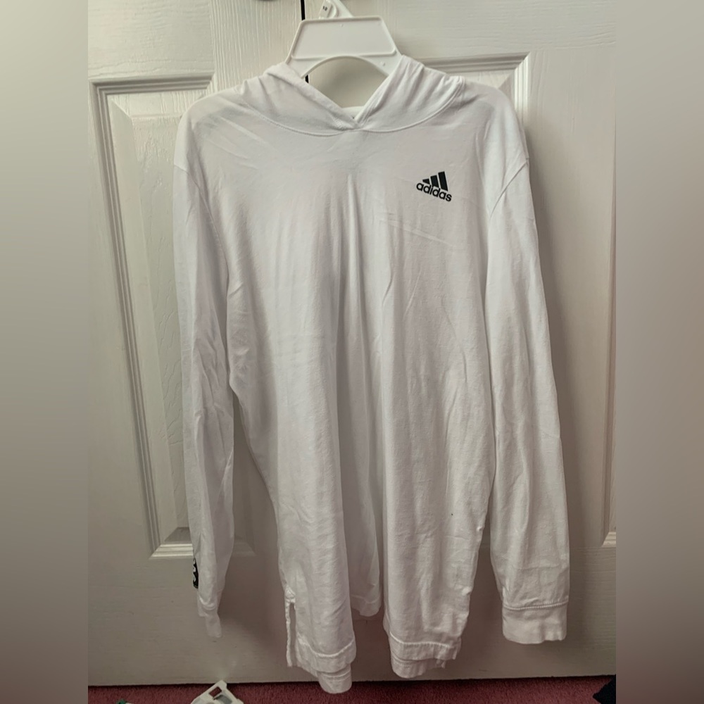 Boys adidas long sleeve shirt with hood size XL